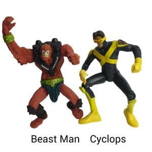 Marvel Cyclops X-Man Evolution Figure  Beast Man Masters of the Universe Bundle